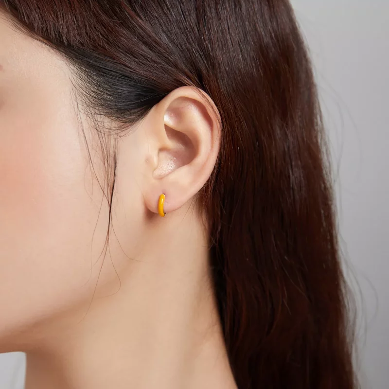 (afbeelding voor) Pandora Style Kleine Sinaasappel Oorbellen - BSE488-OR - Bekijken 4