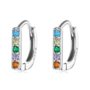 Pandora Style Kleurrijke Zirkoon Oorbellen - BSE576 (afbeelding voor) Pandora Style Kleurrijke Zirkoon Oorbellen - BSE576