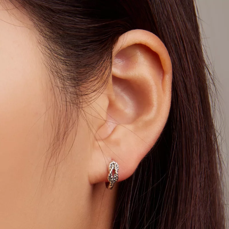 (afbeelding voor) Pandora Style Knoop Oorbellen - SCE1523 - Bekijken 5