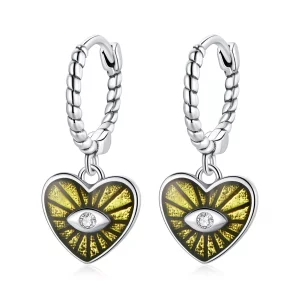 (afbeelding voor) Pandora Style Love Devil Eyes - Citroen geel Oorbellen - SCE1270-YE