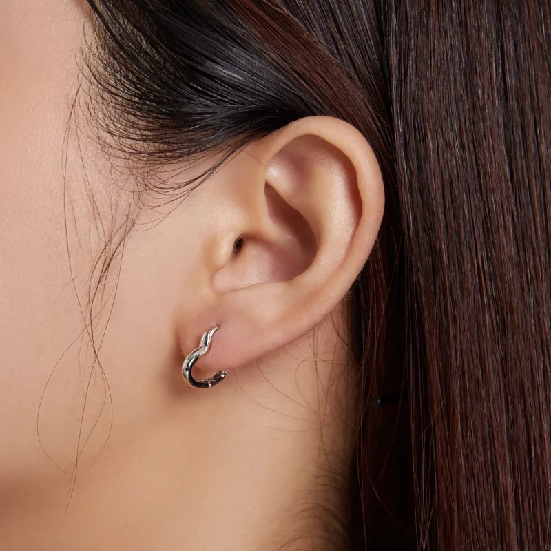 (afbeelding voor) Pandora Style Metalen hart Oorbellen - SCE1174-A - Bekijken 4