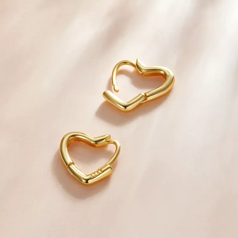 (afbeelding voor) Pandora Style Metalen hart Oorbellen - SCE1174-B - Bekijken 3