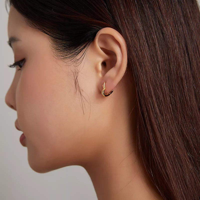 (afbeelding voor) Pandora Style Metalen hart Oorbellen - SCE1174-B - Bekijken 4