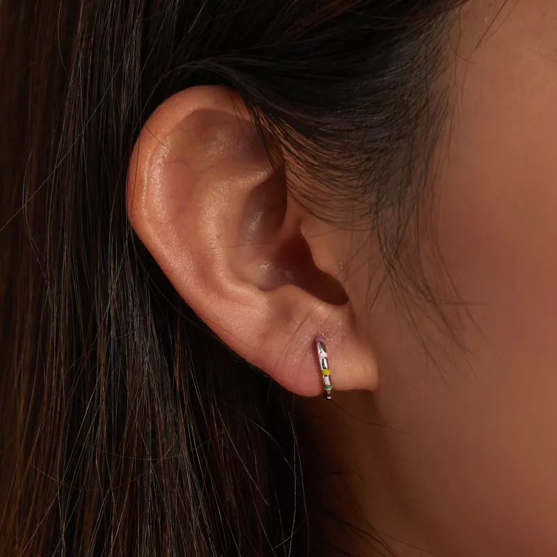 (afbeelding voor) Pandora Style Mini Lint Oorbellen - SCE1284 - Bekijken 4