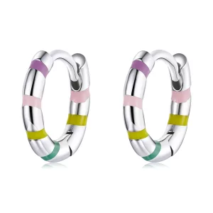 Pandora Style Mini Lint Oorbellen - SCE1284 (afbeelding voor) Pandora Style Mini Lint Oorbellen - SCE1284
