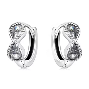 (afbeelding voor) Pandora Style Minimalistisch Oneindigheidssymbool Oorbellen - BSE538