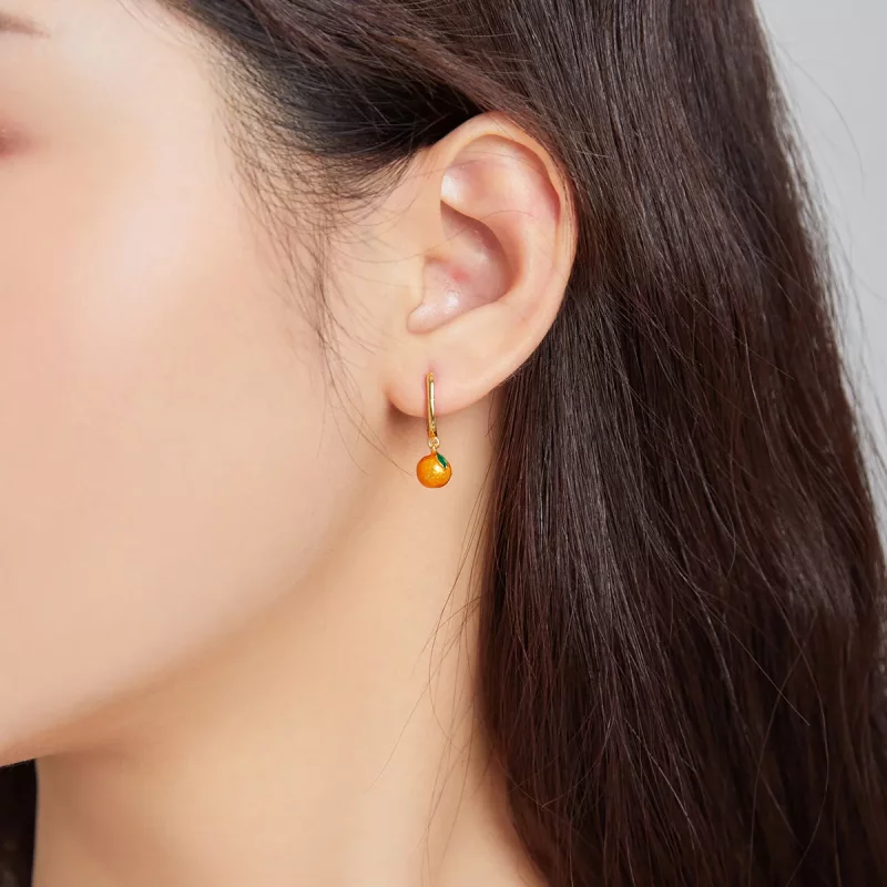 (afbeelding voor) Pandora Style Oranje Fun Oorbellen - SCE1078 - Bekijken 3