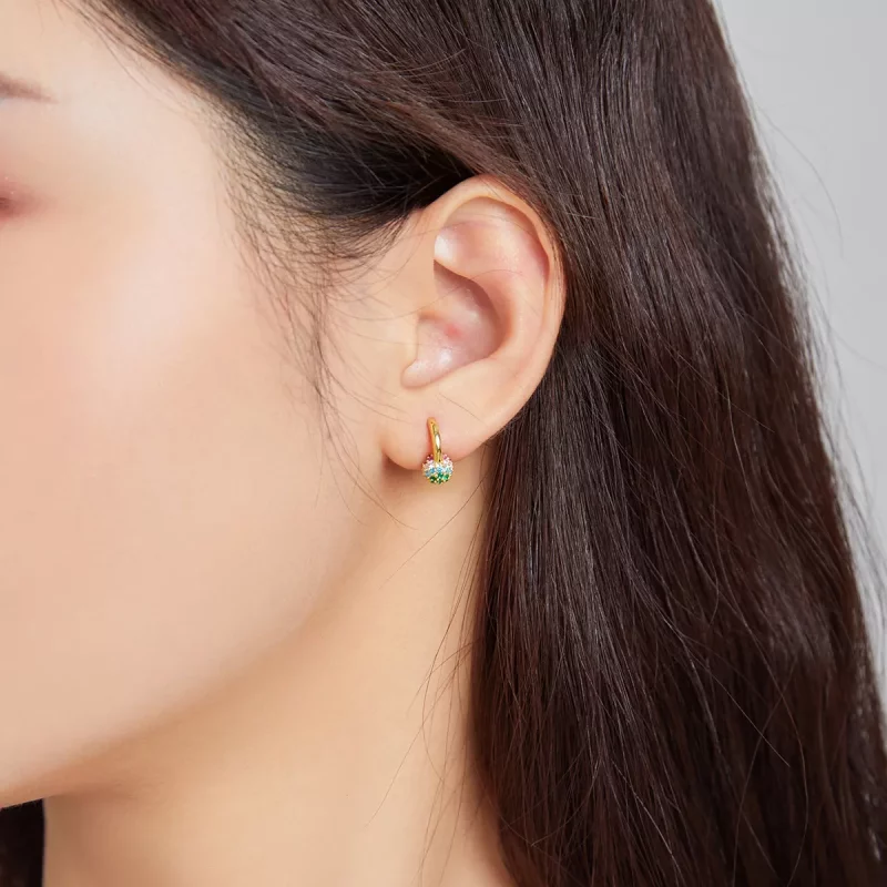 (afbeelding voor) Pandora Style Regenboog Bal Oorbellen - SCE1100 - Bekijken 2