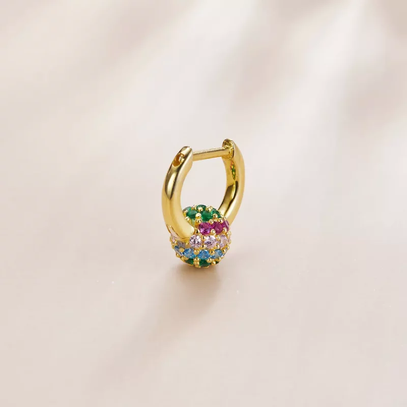 (afbeelding voor) Pandora Style Regenboog Bal Oorbellen - SCE1100 - Bekijken 3
