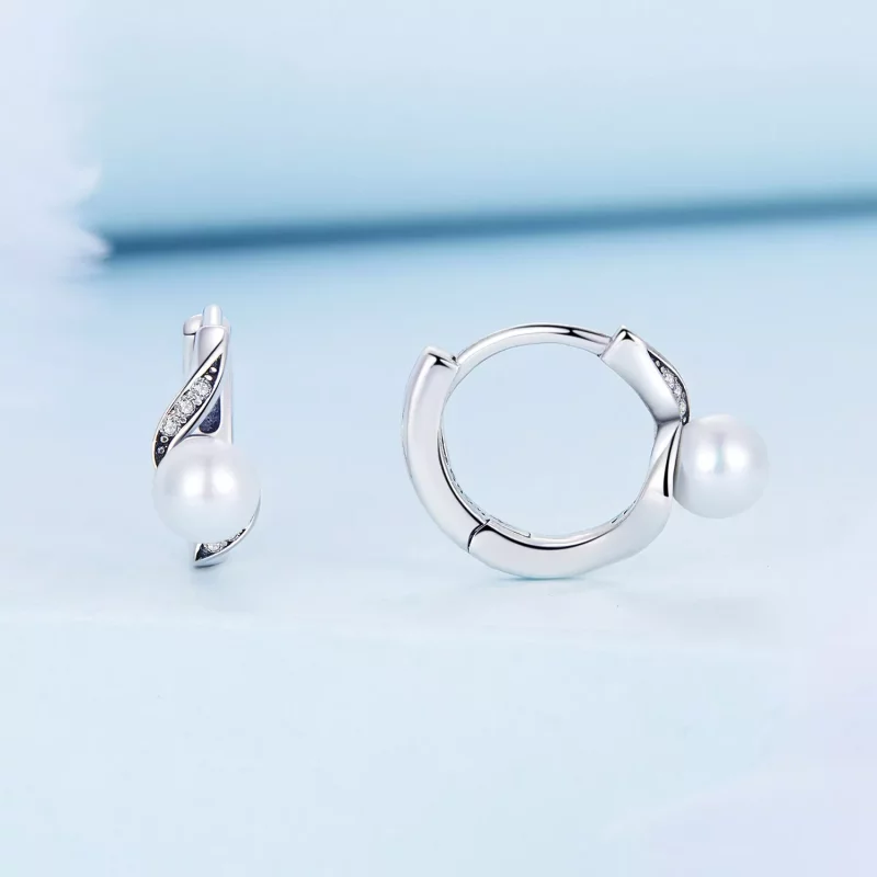 (afbeelding voor) Pandora Style Shell Kralen Oorbellen - BSE710 - Bekijken 2