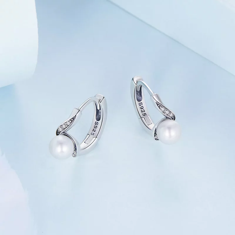 (afbeelding voor) Pandora Style Shell Kralen Oorbellen - BSE710 - Bekijken 3