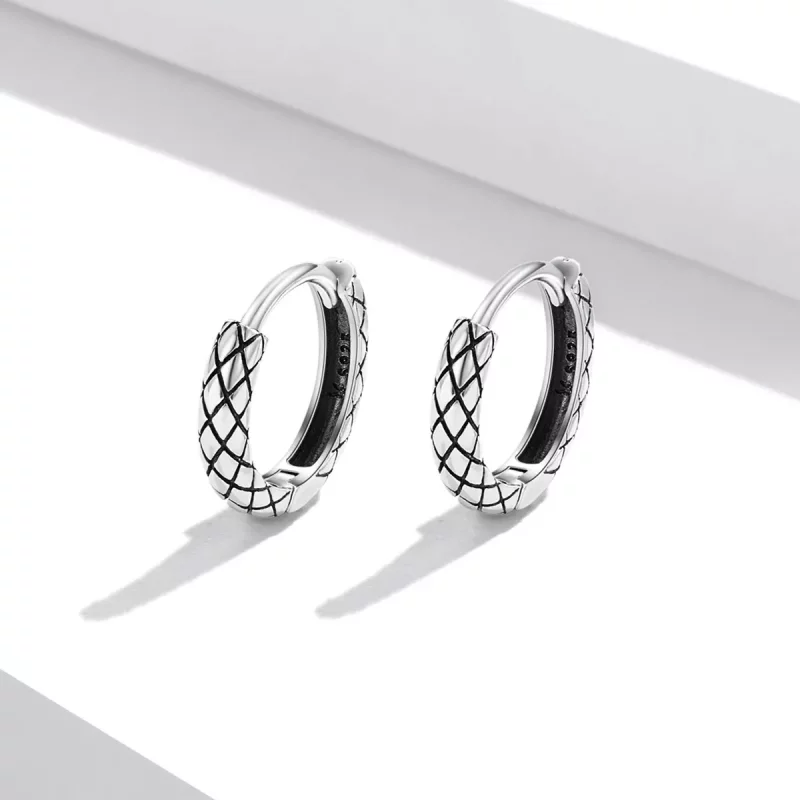 (afbeelding voor) Pandora Style Slangenpatroon Oorbellen - SCE1354 - Bekijken 2