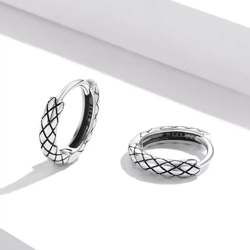 (afbeelding voor) Pandora Style Slangenpatroon Oorbellen - SCE1354 - Bekijken 3