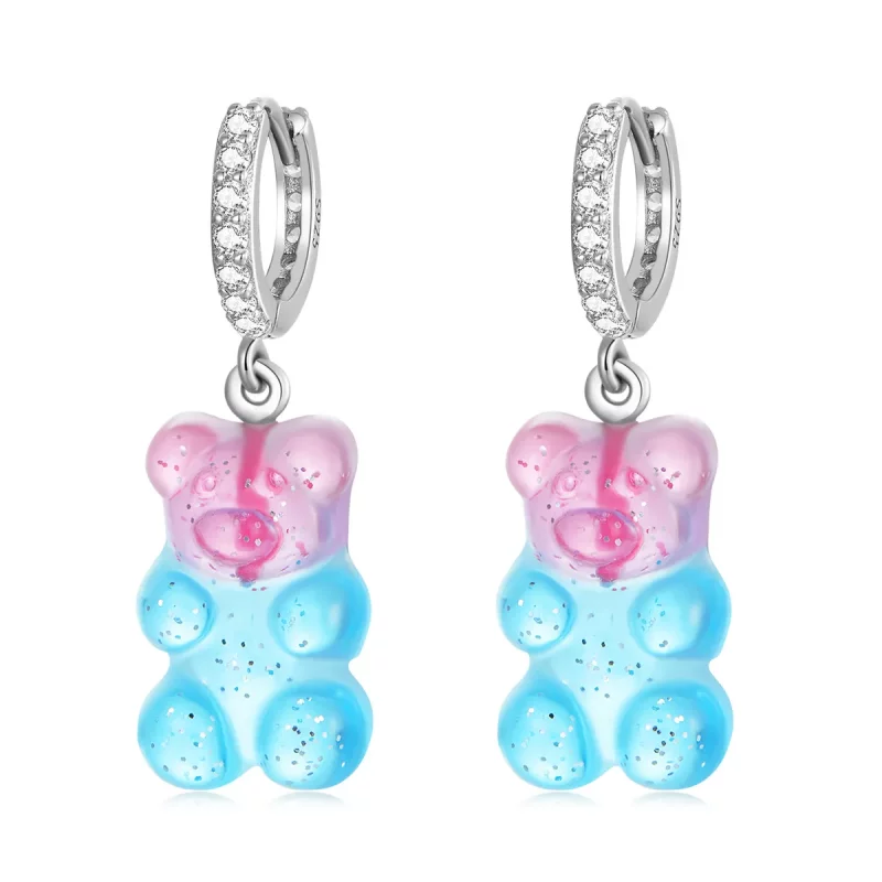 (afbeelding voor) Pandora Style Snoepbeer Oorbellen - SCE1388