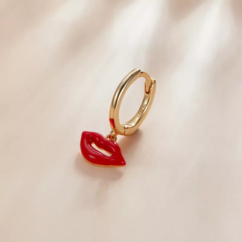 (afbeelding voor) Pandora Style Vlammende lippen Oorbellen - SCE1233 - Bekijken 2