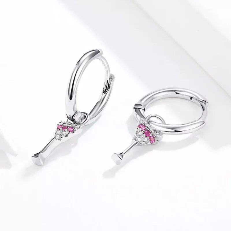 (afbeelding voor) Pandora Style Wijnglas Oorbellen - SCE742 - Bekijken 2