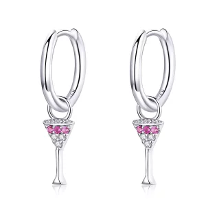 (afbeelding voor) Pandora Style Wijnglas Oorbellen - SCE742