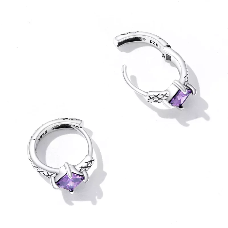 (afbeelding voor) Pandora Style Zirkoon Snake Patroon Oorbellen - SCE1417 - Bekijken 3