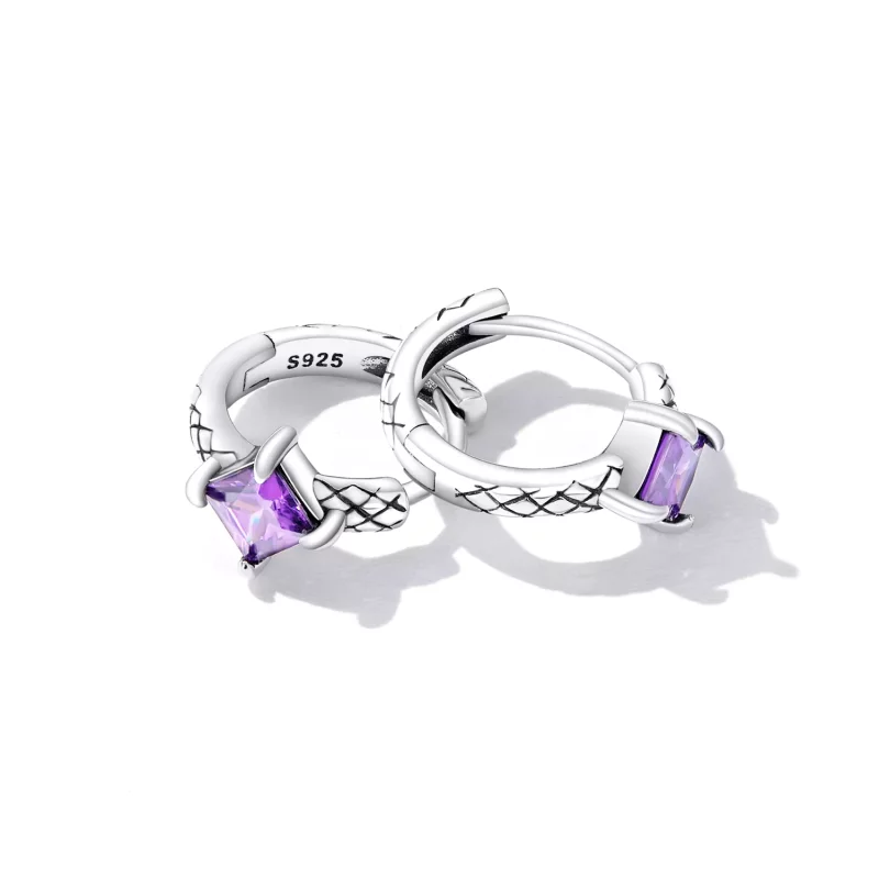 (afbeelding voor) Pandora Style Zirkoon Snake Patroon Oorbellen - SCE1417 - Bekijken 4