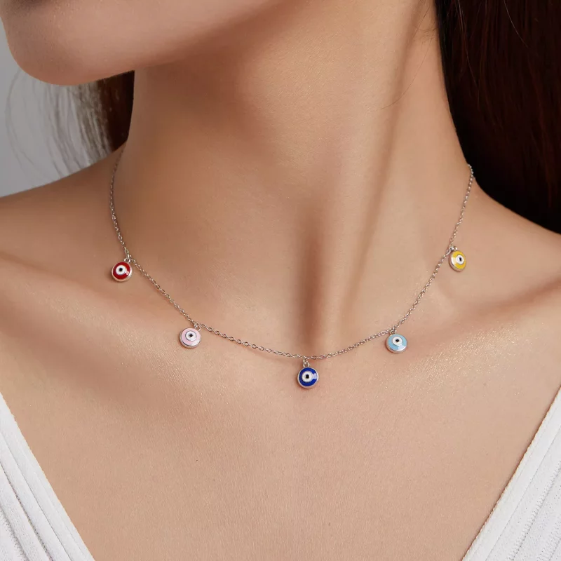 (afbeelding voor) Pandora Style Beschermoog Ketting - SCN463 - Bekijken 3