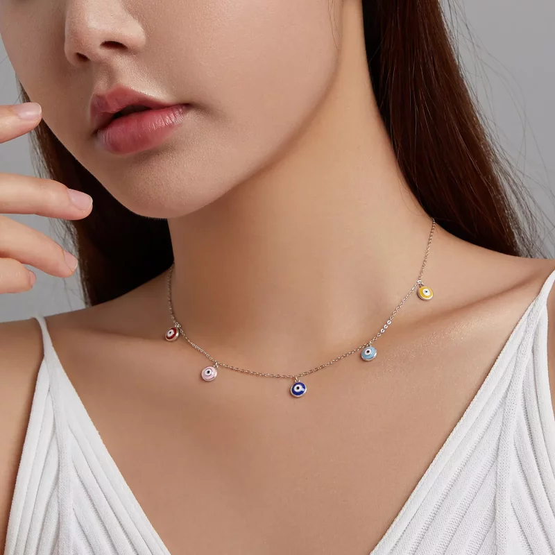 (afbeelding voor) Pandora Style Beschermoog Ketting - SCN463 - Bekijken 4