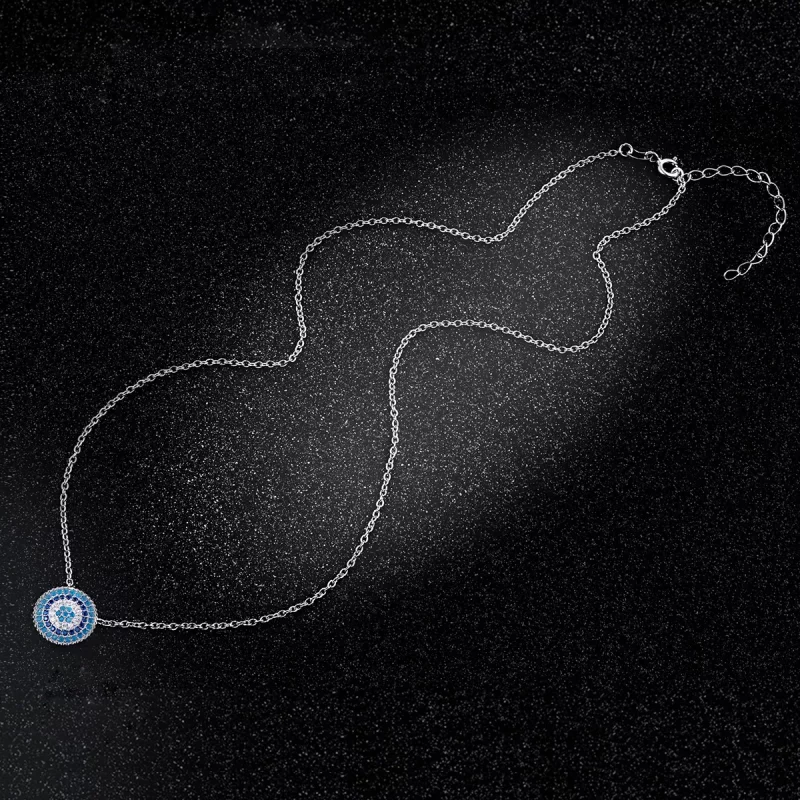(afbeelding voor) Pandora Style Blauwe cirkel Chain Ketting - SCN099 - Bekijken 4