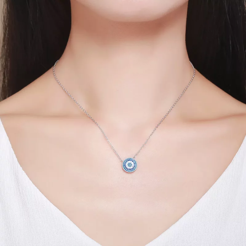 (afbeelding voor) Pandora Style Blauwe cirkel Chain Ketting - SCN099 - Bekijken 7