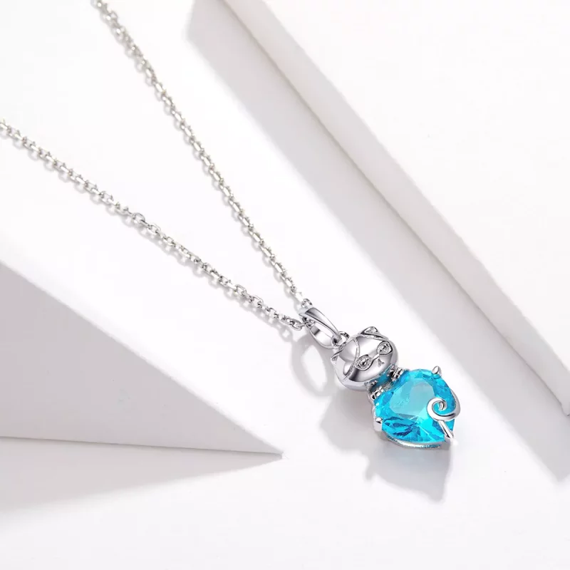 (afbeelding voor) Pandora Style Blauwe kat Chain Ketting - SCN331 - Bekijken 2