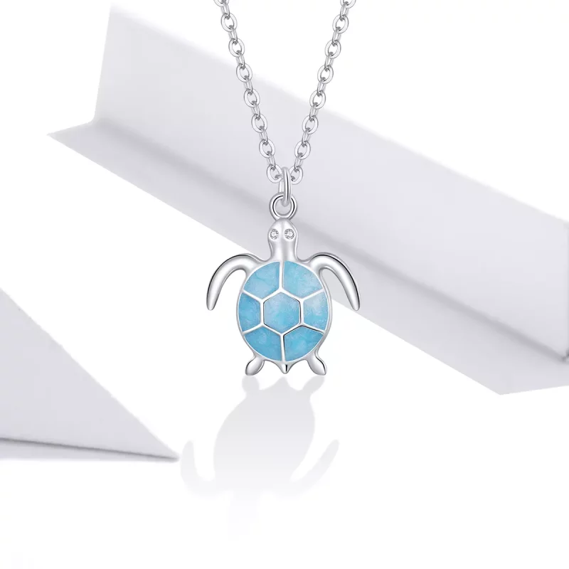 (afbeelding voor) Pandora Style Blauwe schildpad Ketting - SCN446 - Bekijken 2