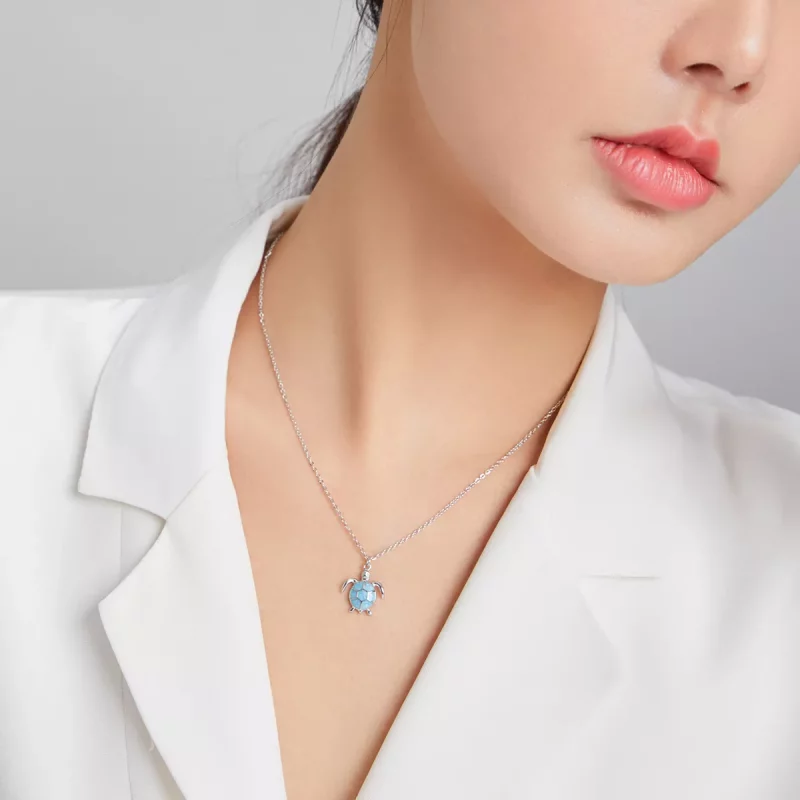 (afbeelding voor) Pandora Style Blauwe schildpad Ketting - SCN446 - Bekijken 8