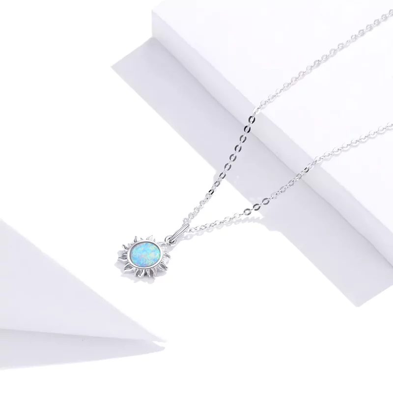 (afbeelding voor) Pandora Style Blauwe Zon Chain Ketting - SCN399 - Bekijken 3