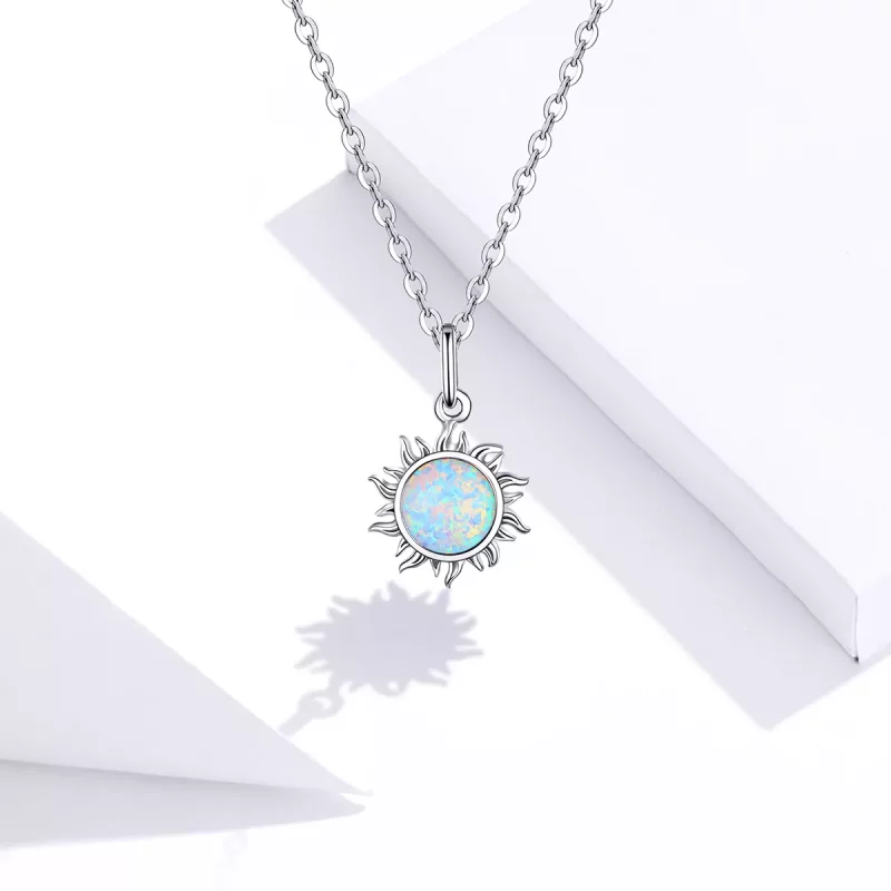 (afbeelding voor) Pandora Style Blauwe Zon Chain Ketting - SCN399 - Bekijken 5