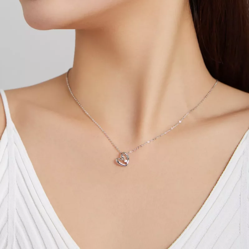 (afbeelding voor) Pandora Style Dankbaar Hart Chain Ketting - SCN450 - Bekijken 6