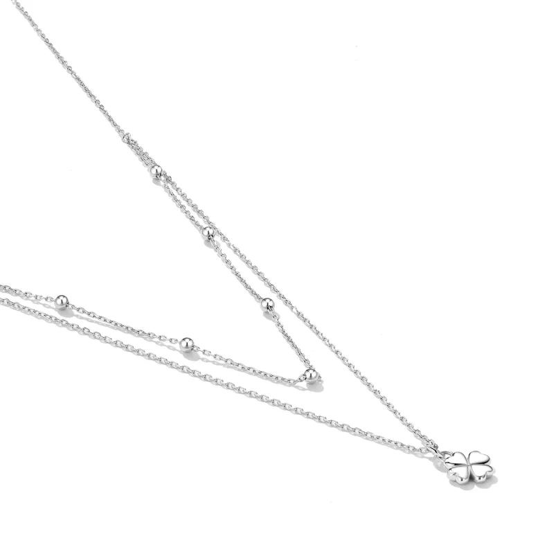 (afbeelding voor) Pandora Style Dubbele Klaver Ketting - SCN481 - Bekijken 4