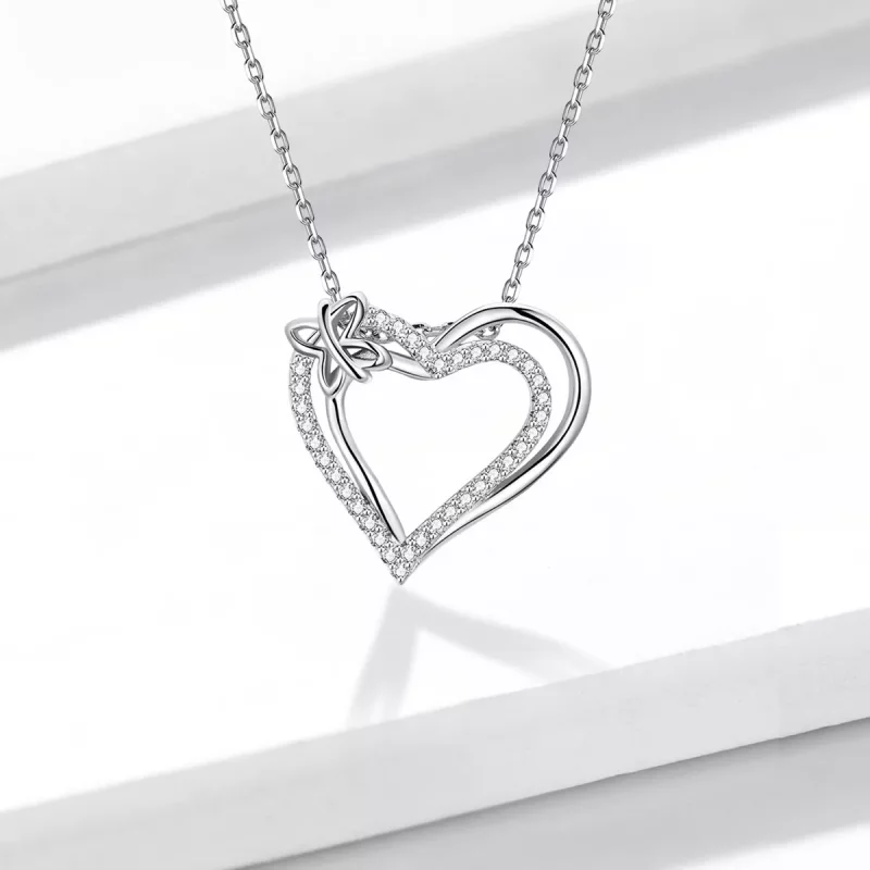 (afbeelding voor) Pandora Style Dubbele liefde Ketting - BSN240 - Bekijken 6