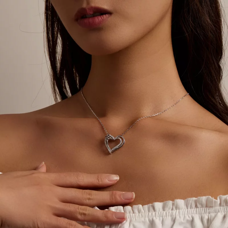 (afbeelding voor) Pandora Style Dubbele liefde Ketting - BSN240 - Bekijken 8