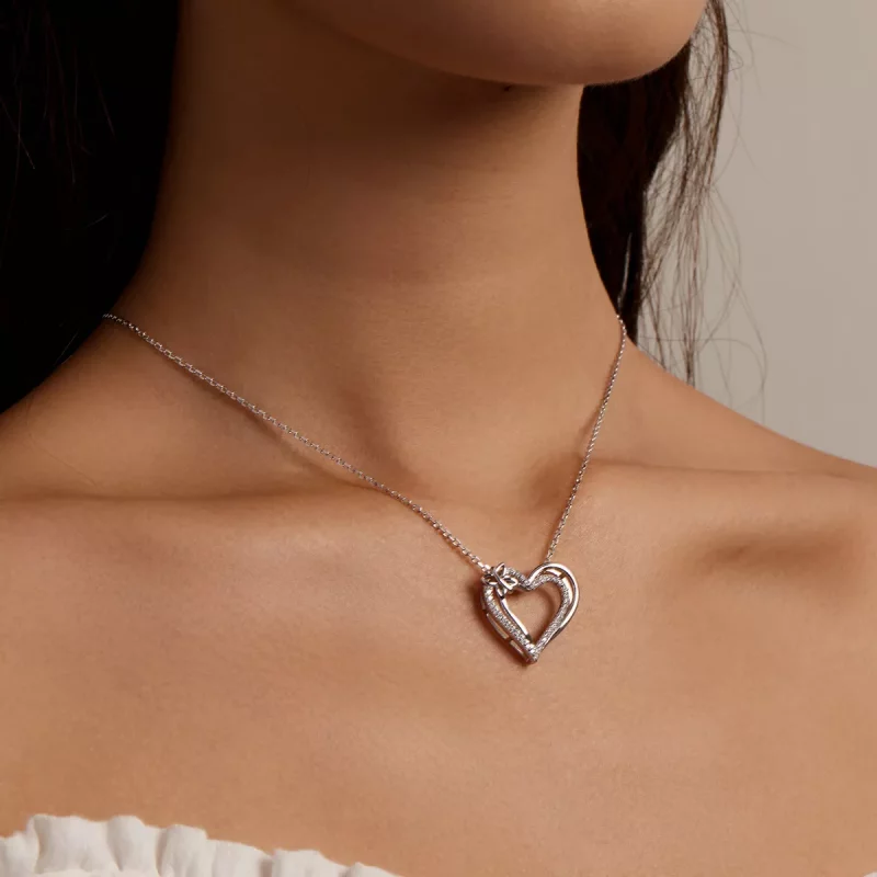 (afbeelding voor) Pandora Style Dubbele liefde Ketting - BSN240 - Bekijken 9