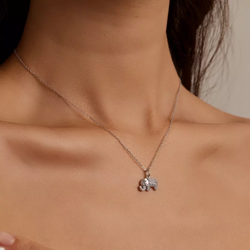 (afbeelding voor) Pandora Style Exquise Olifant Ketting - BSN239-A - Bekijken 4