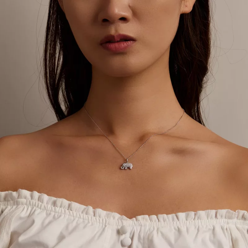 (afbeelding voor) Pandora Style Exquise Olifant Ketting - BSN239-A - Bekijken 5
