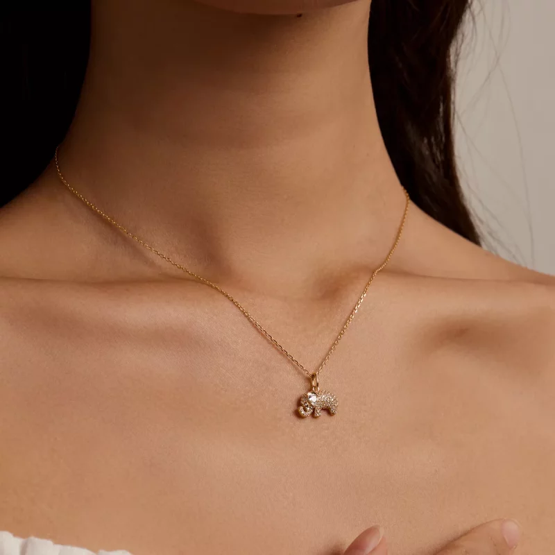 (afbeelding voor) Pandora Style Exquise Olifant Ketting - BSN239-B - Bekijken 3