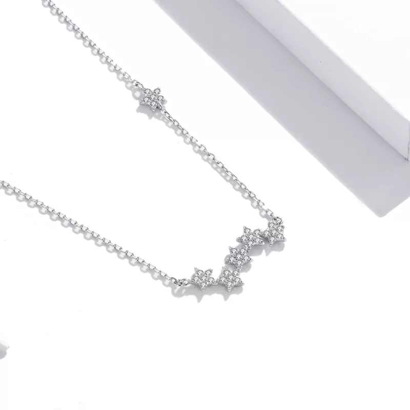 (afbeelding voor) Pandora Style Fonkelende sterren Chain Ketting - SCN419 - Bekijken 3
