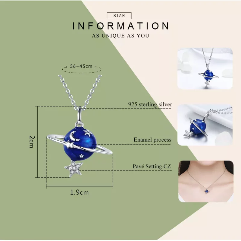 (afbeelding voor) Pandora Style geheime planeet Chain Ketting - BSN007 - Bekijken 7