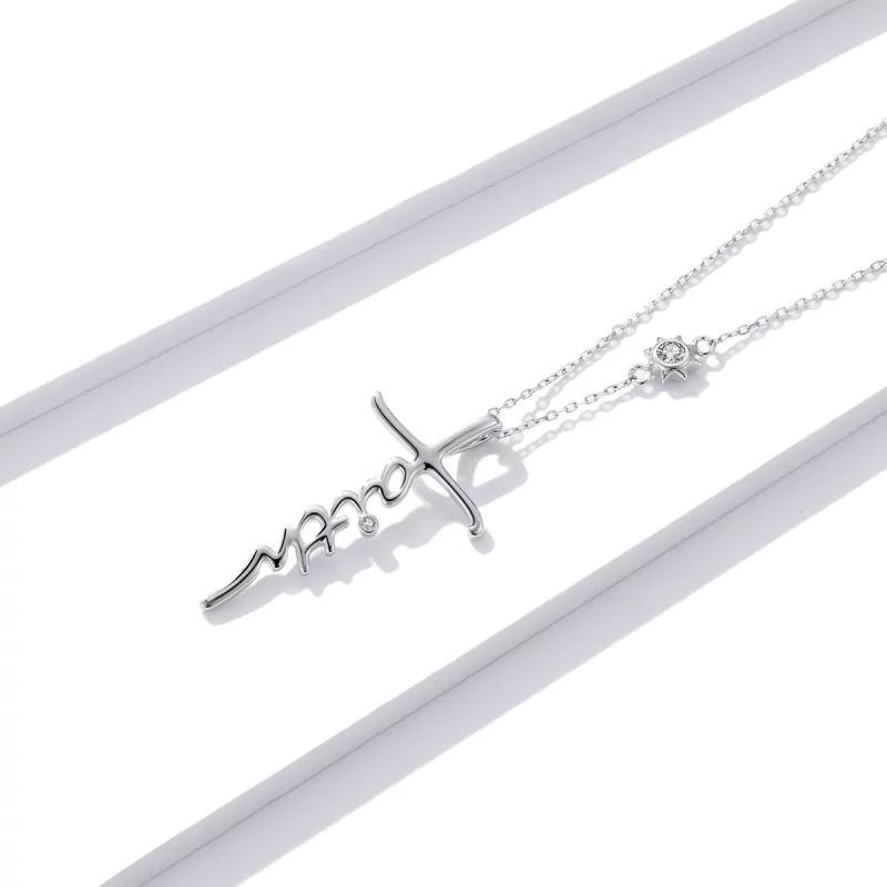 (afbeelding voor) Pandora Style Geloof van het kruis Ketting - BSN231 - Bekijken 2
