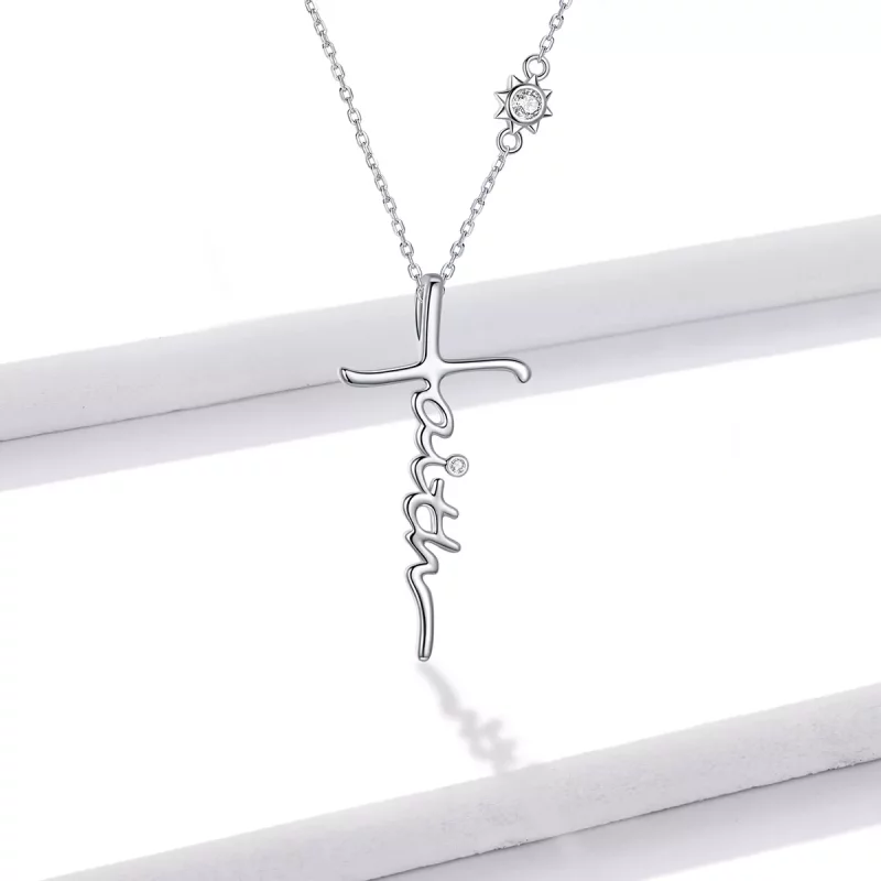 (afbeelding voor) Pandora Style Geloof van het kruis Ketting - BSN231 - Bekijken 5