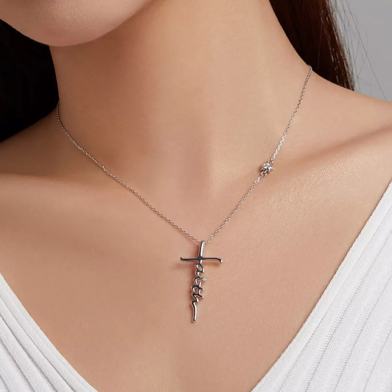 (afbeelding voor) Pandora Style Geloof van het kruis Ketting - BSN231 - Bekijken 7