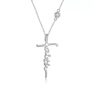 Pandora Style Geloof van het kruis Ketting - BSN231 (afbeelding voor) Pandora Style Geloof van het kruis Ketting - BSN231