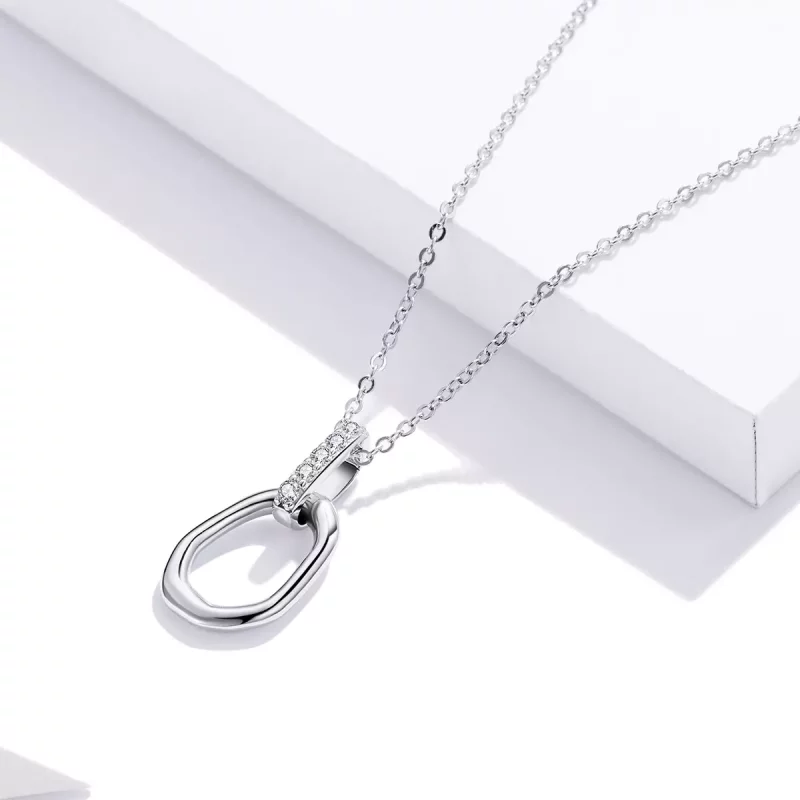 (afbeelding voor) Pandora Style Geometrisch Chain Ketting - SCN440 - Bekijken 3
