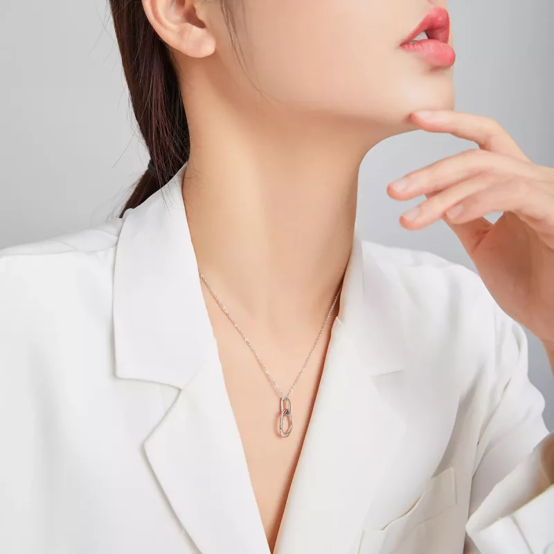 (afbeelding voor) Pandora Style Geometrisch Chain Ketting - SCN440 - Bekijken 8