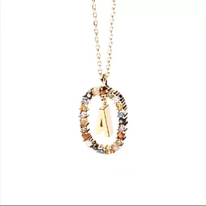 Pandora Style Glanzende letter A Ketting - BSN245-A (afbeelding voor) Pandora Style Glanzende letter A Ketting - BSN245-A