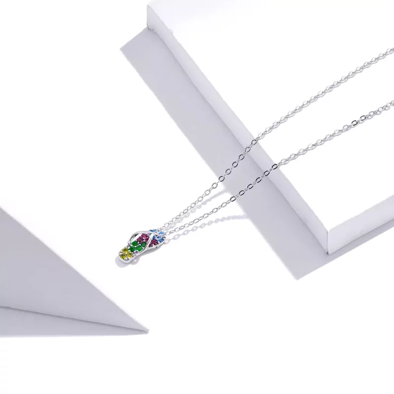 (afbeelding voor) Pandora Style Glanzende teenslippers Chain Ketting - SCN408 - Bekijken 2